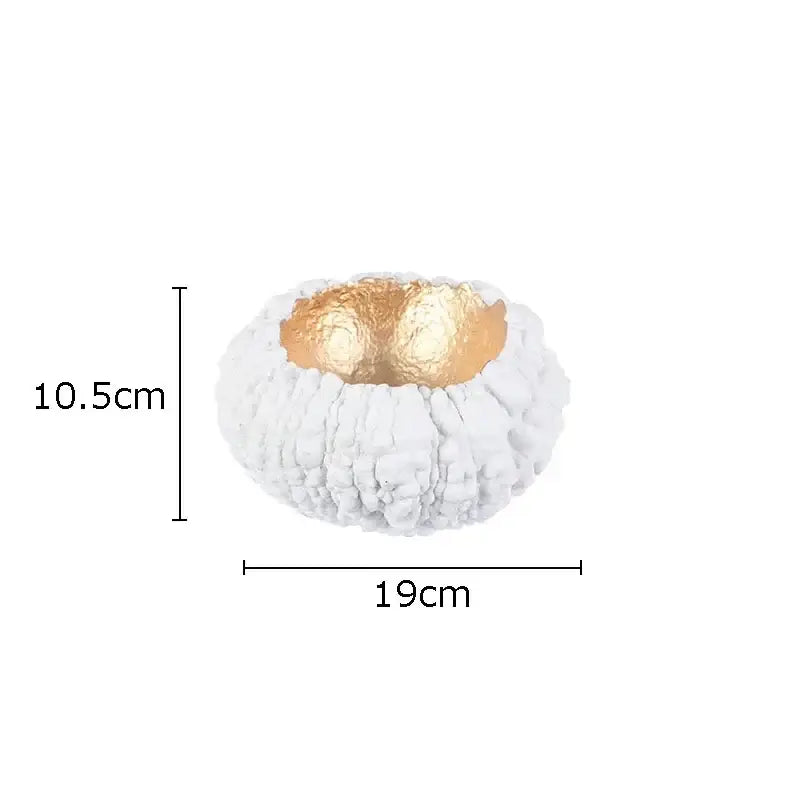 Artistic green and white gold pumpkin resin sculpture living room decor