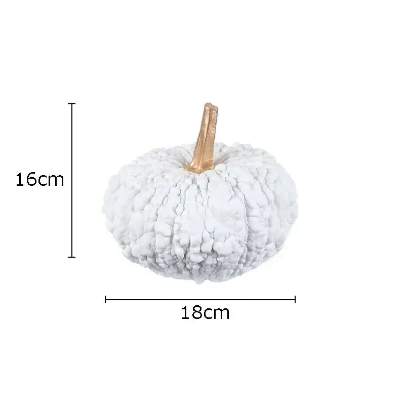 Artistic green and white gold pumpkin resin sculpture living room decor