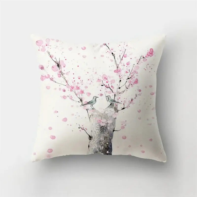 Artistic nature and animal short plush pillowcase bedroom decor