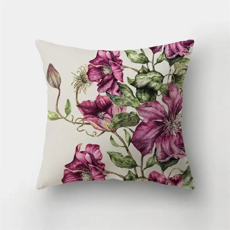 Artistic nature and animal short plush pillowcase bedroom decor