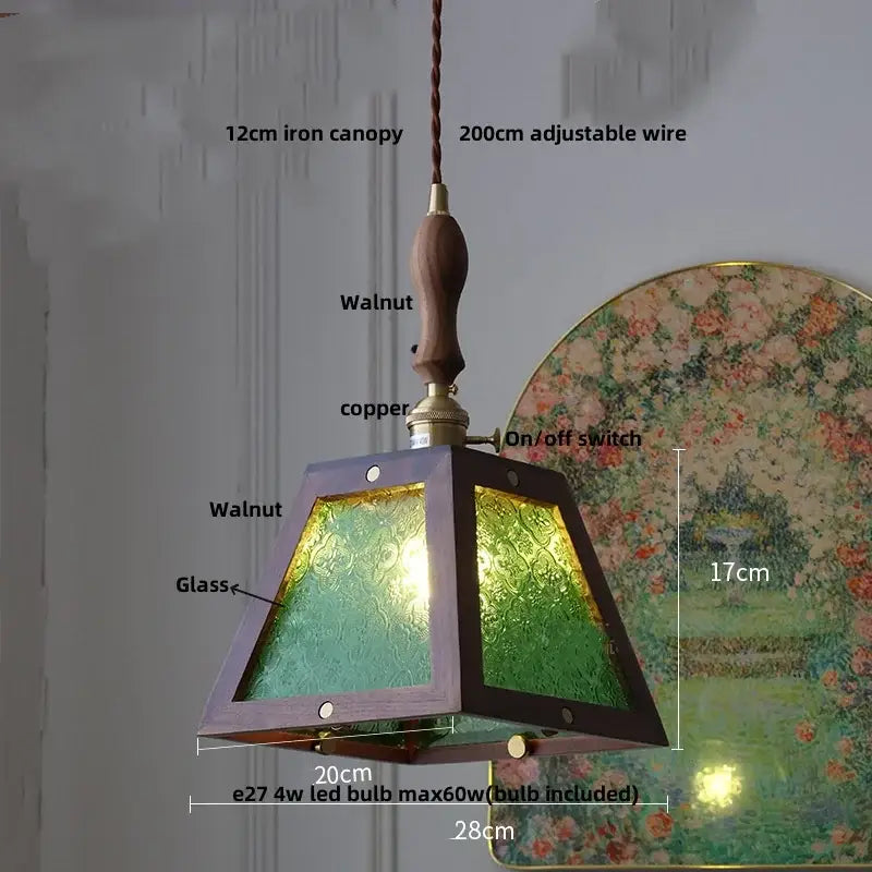 Ash wood dome pendant lamp kitchen hanging light