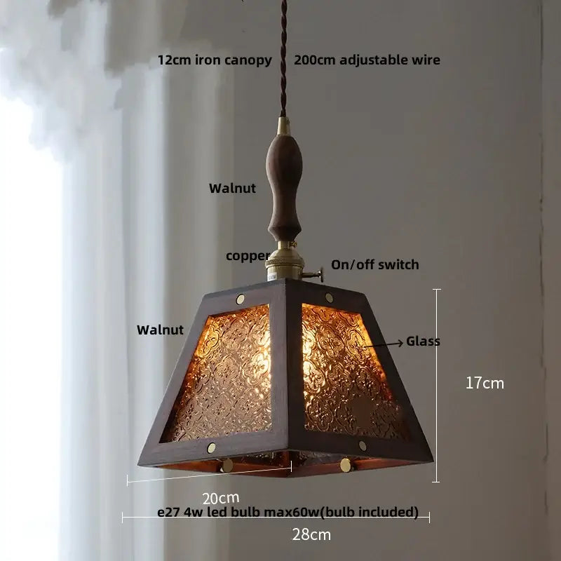 Ash wood dome pendant lamp kitchen hanging light