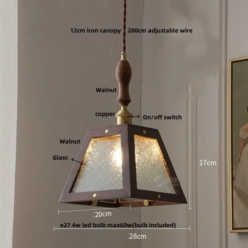 Ash wood dome pendant lamp kitchen hanging light