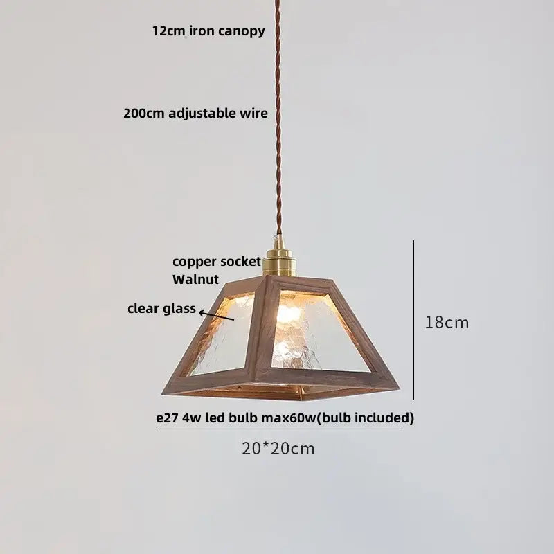 Ash wood dome pendant lamp kitchen hanging light