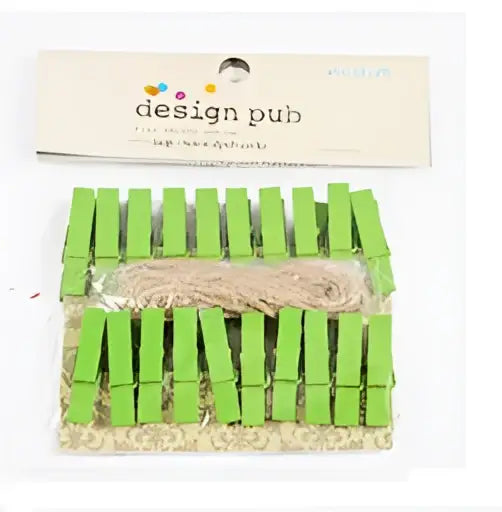 Assorted colorful heart mini wooden clips bedroom photo decor