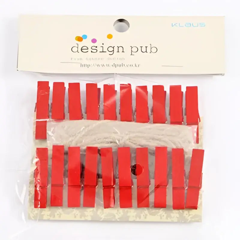 Assorted colorful heart mini wooden clips bedroom photo decor