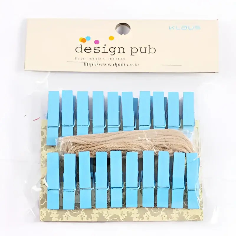 Assorted colorful heart mini wooden clips bedroom photo decor
