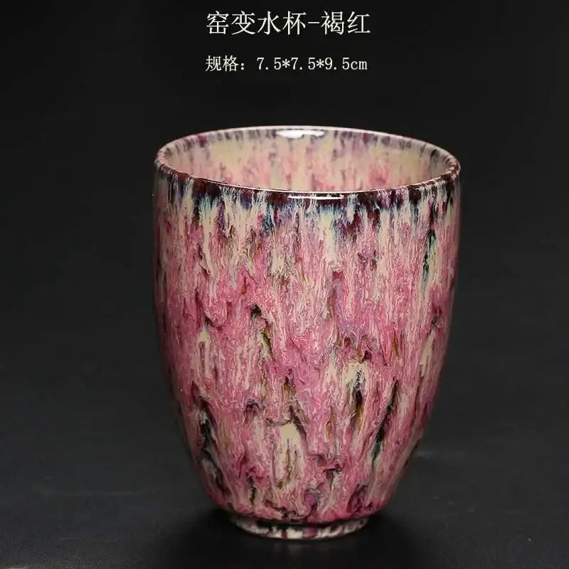 Assorted crackle glaze ceramic kung fu tea cups dining room set
