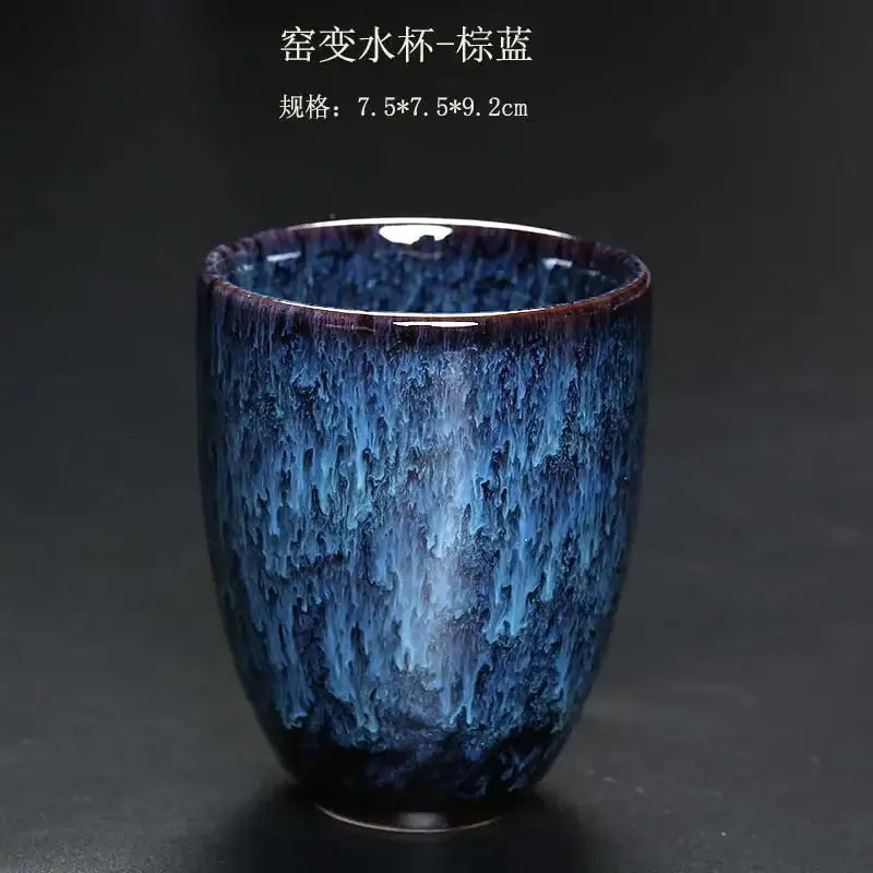 Assorted crackle glaze ceramic kung fu tea cups dining room set