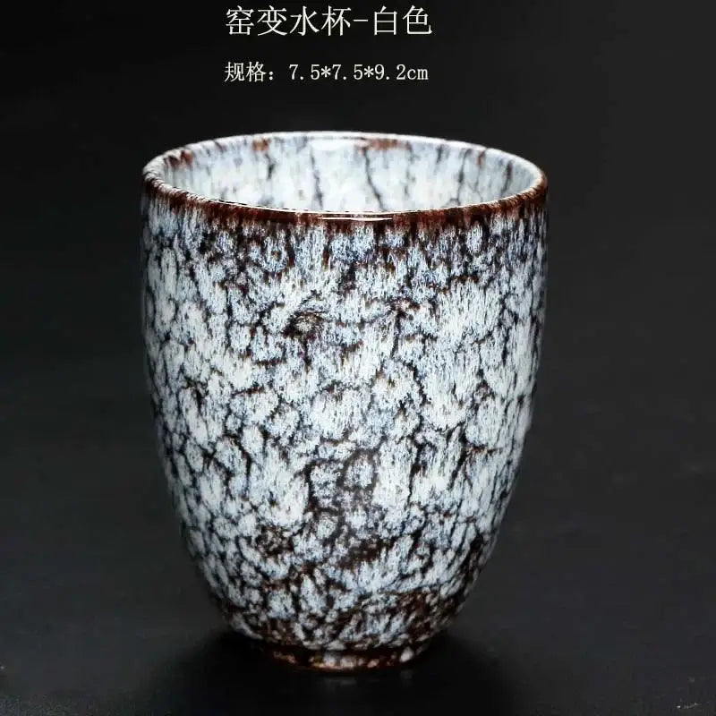 Assorted crackle glaze ceramic kung fu tea cups dining room set