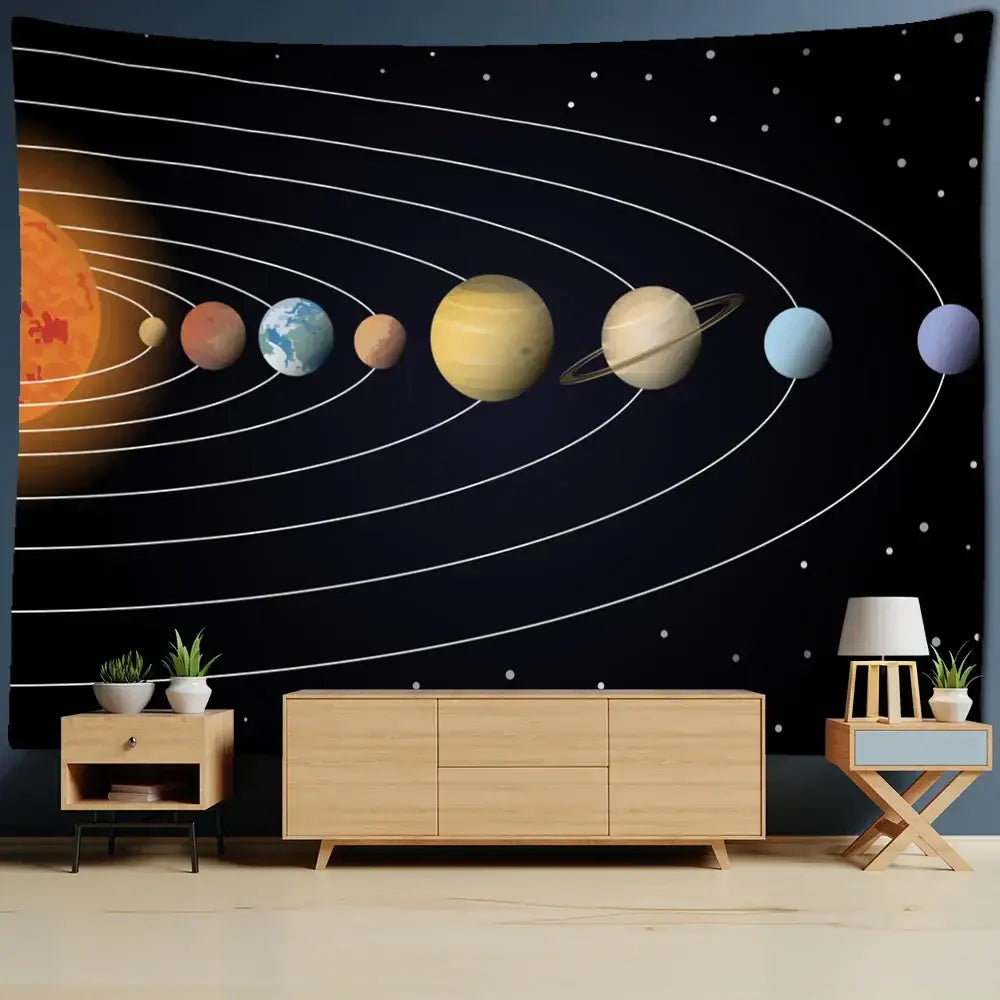 Astronaut moon tapestry wall hanging for living room decor