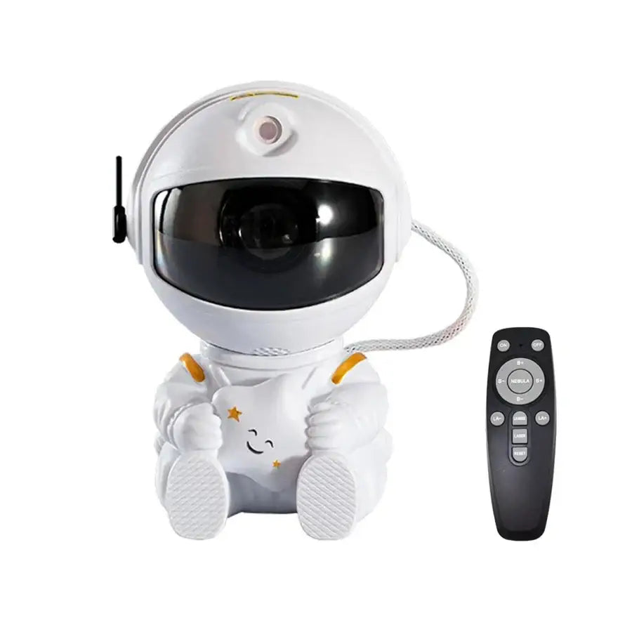 Astronaut white and gold galaxy star projector night light bedroom