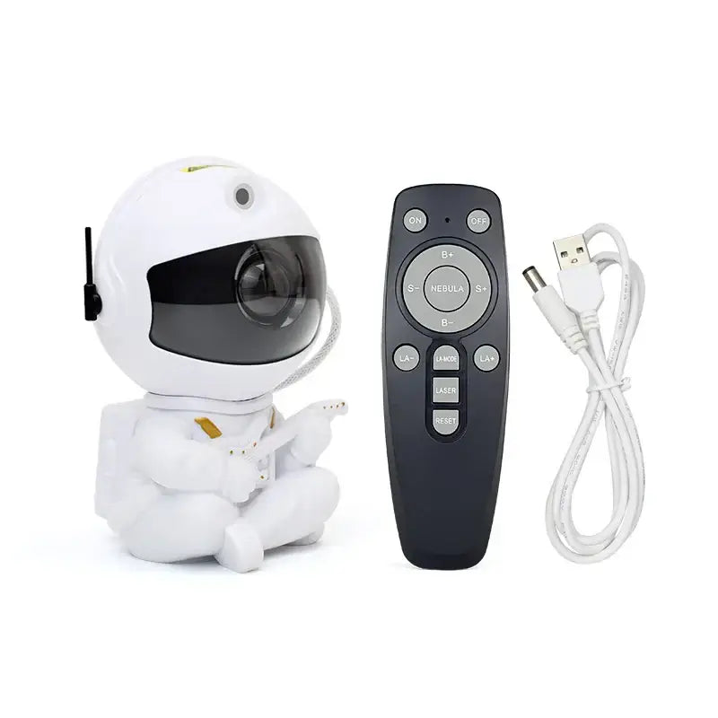 Astronaut white galaxy star night light bedroom projector