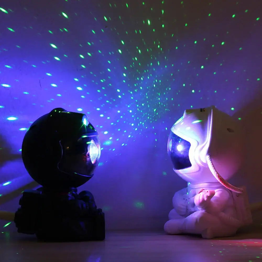 Astronaut white galaxy star night light bedroom projector