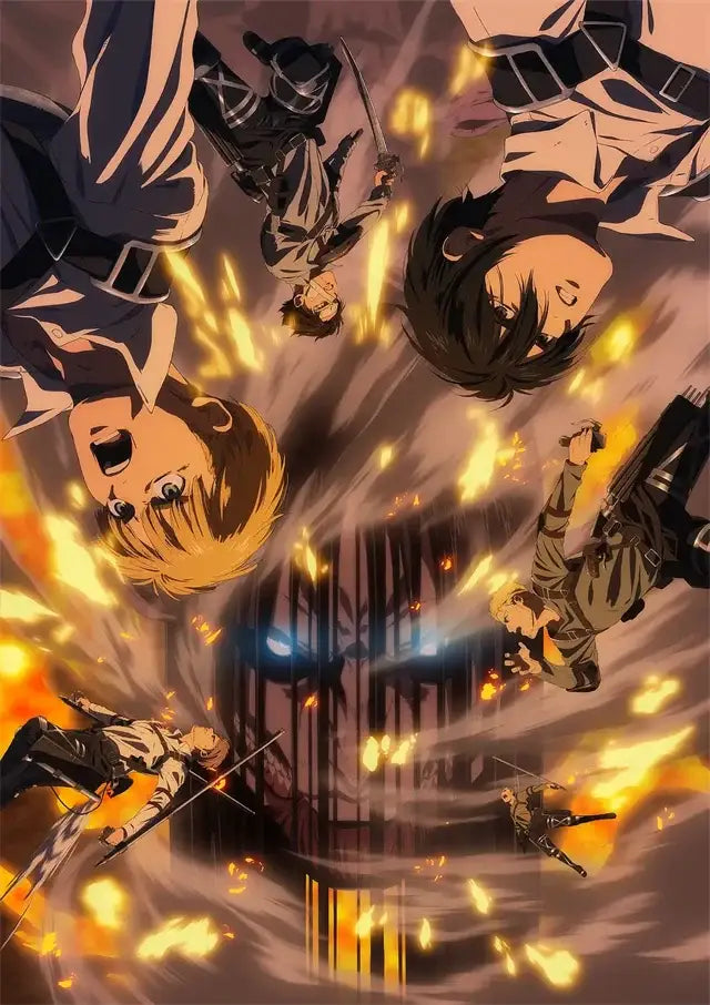 Attack on titan final season military gear anime poster bedroom decor