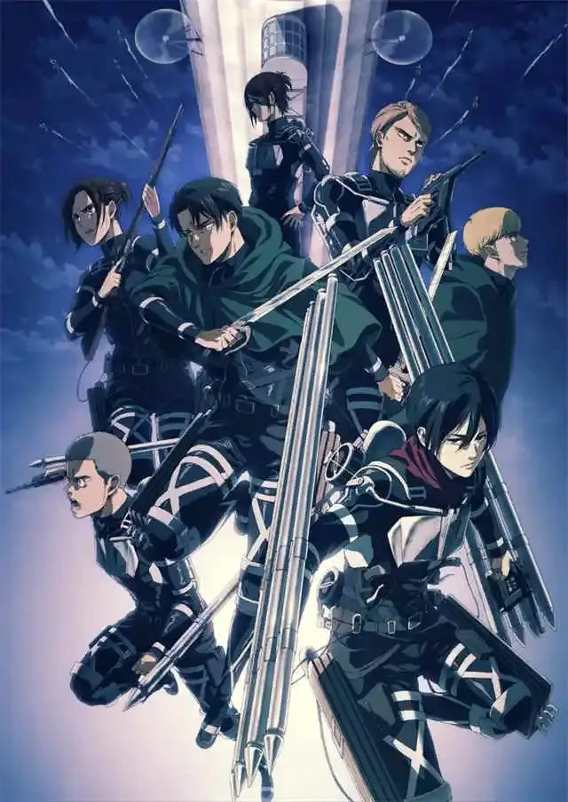 Attack on titan final season poster canvas wall art bedroom decor
