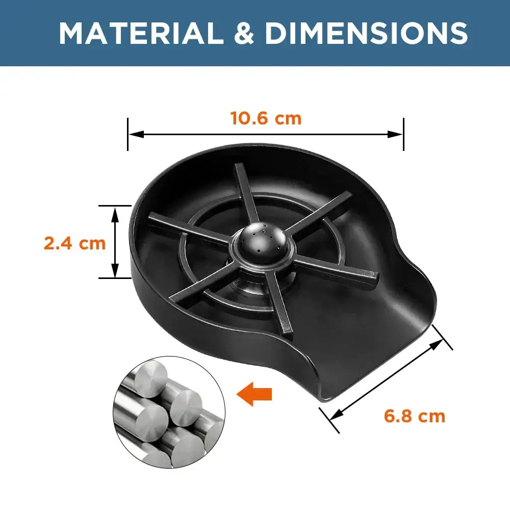 Automatic black plastic glass rinser for kitchen home bar