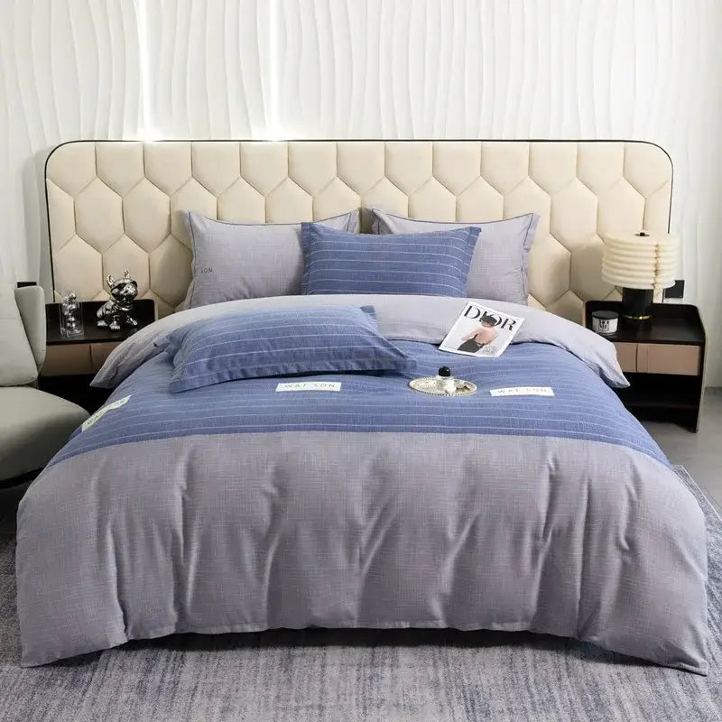 Autumnal leaf cream brushed cotton duvet cover set bedroom