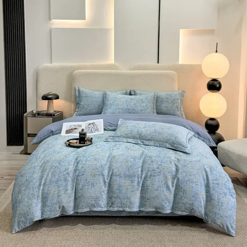 Autumnal leaf cream brushed cotton duvet cover set bedroom