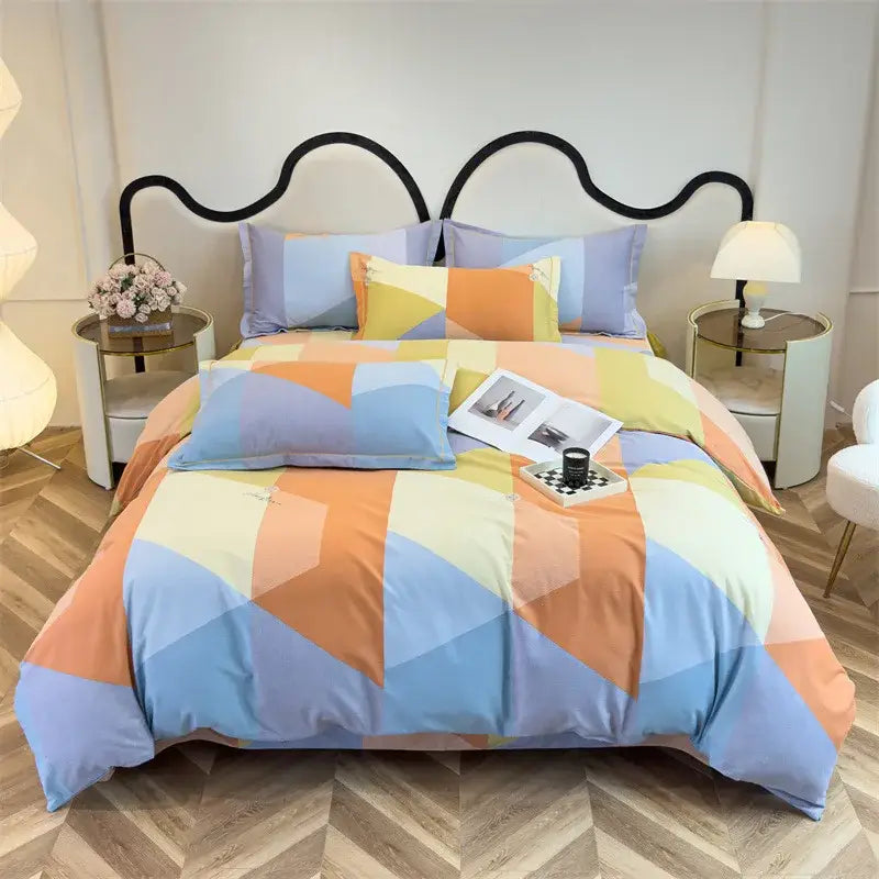 Autumnal leaf cream brushed cotton duvet cover set bedroom