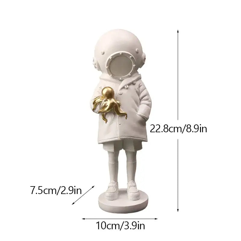 Banksy sculpture collection black & white figurines living room decor