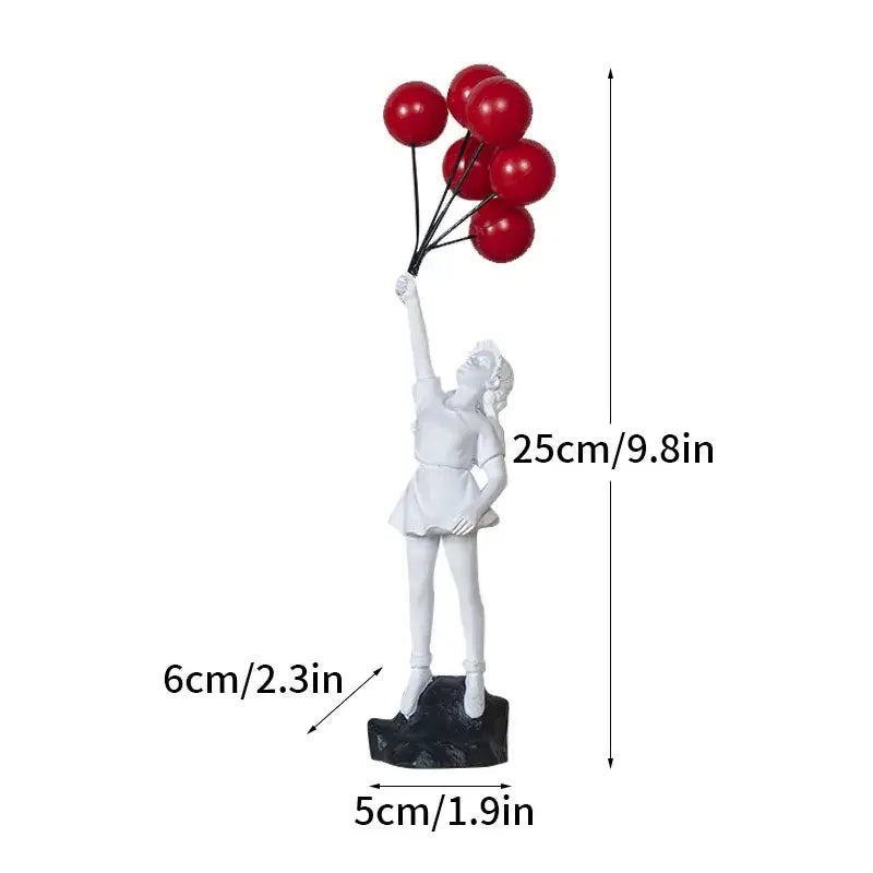 Banksy sculpture collection black & white figurines living room decor