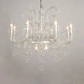 Baroque designer led chandelier in gold & silver – dining room light