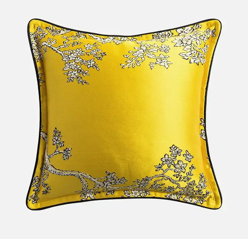 Baroque floral olive & gold cushion covers living room decor