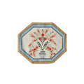 Baroque flowers fringe placemat set red & green dining room decor