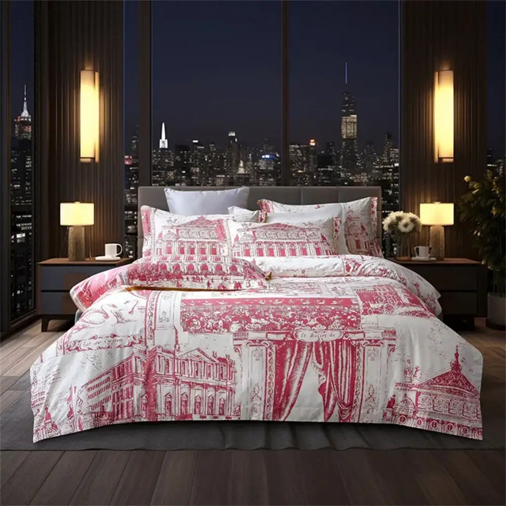 Baroque navy & gold egyptian cotton bedding set – bedroom luxury