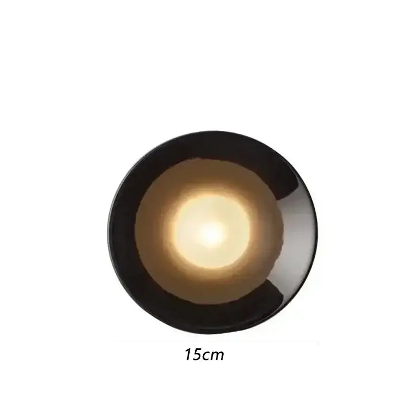 Bauhaus black & white metal wall lamp living room led sconce