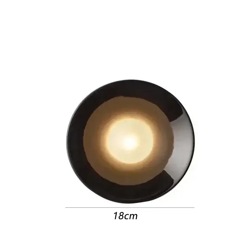 Bauhaus black & white metal wall lamp living room led sconce