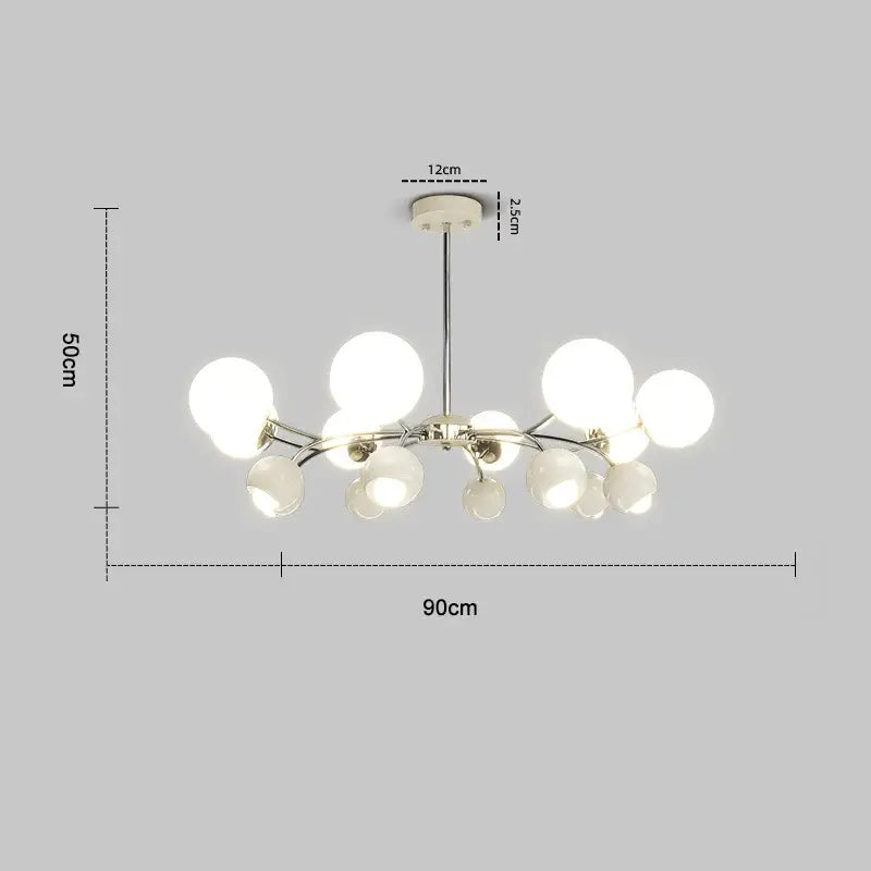 Bauhaus chrome orange & white lasha pendant light dining room