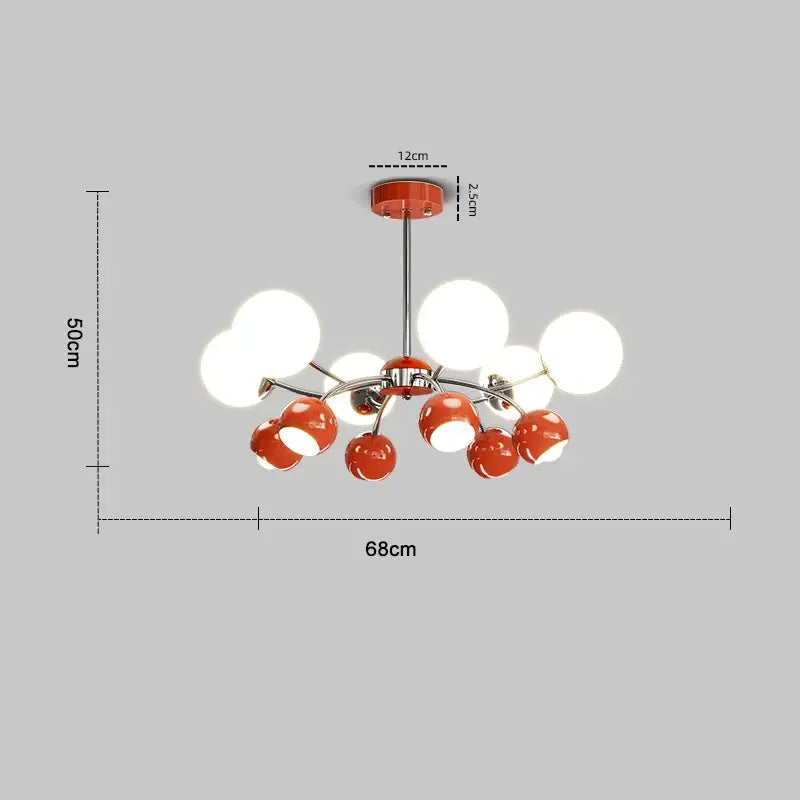 Bauhaus chrome orange & white lasha pendant light dining room