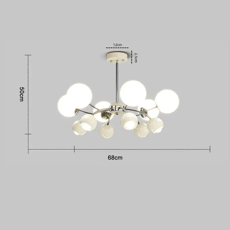 Bauhaus chrome orange & white lasha pendant light dining room