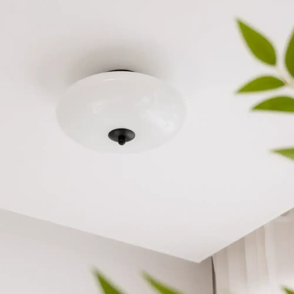 Bauhaus cream white glass ceiling lamp dining room led light