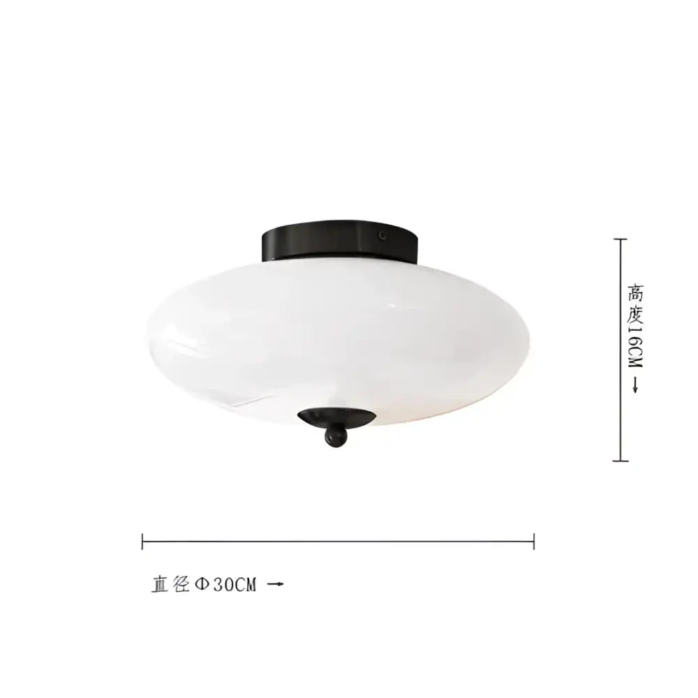 Bauhaus cream white glass ceiling lamp dining room led light