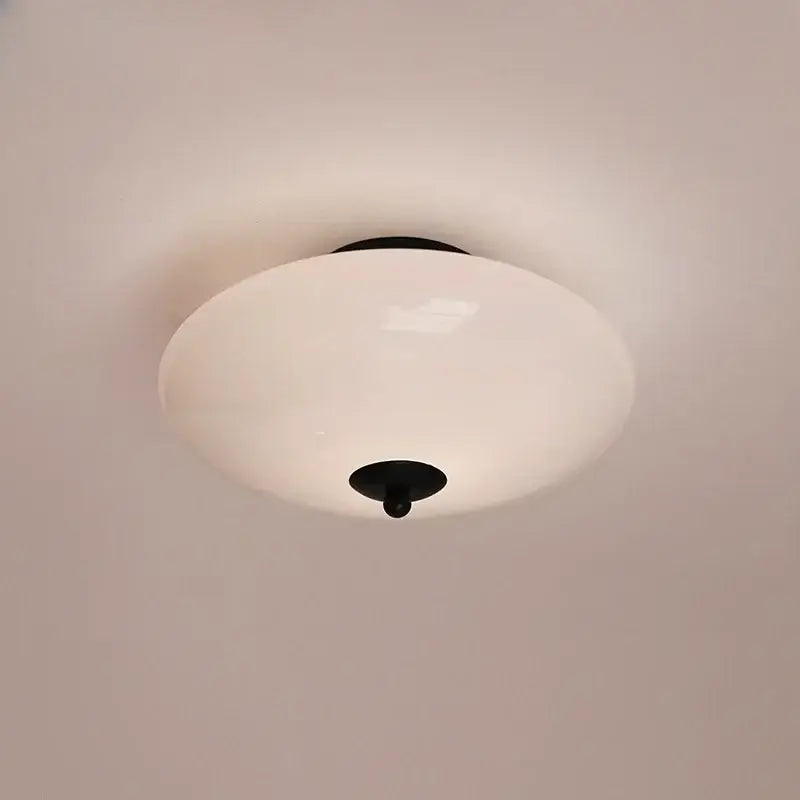 Bauhaus cream white glass ceiling lamp dining room led light