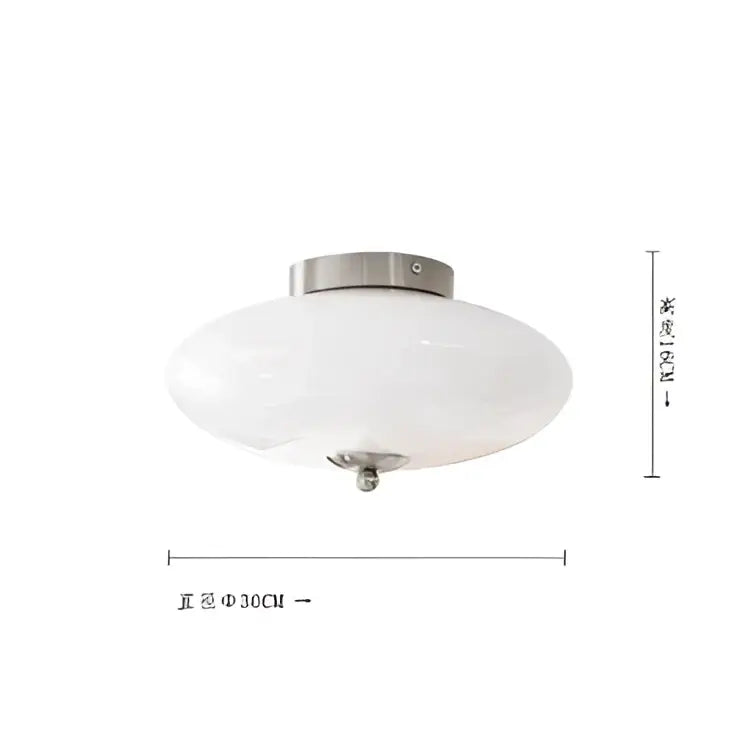 Bauhaus cream white glass ceiling lamp dining room led light