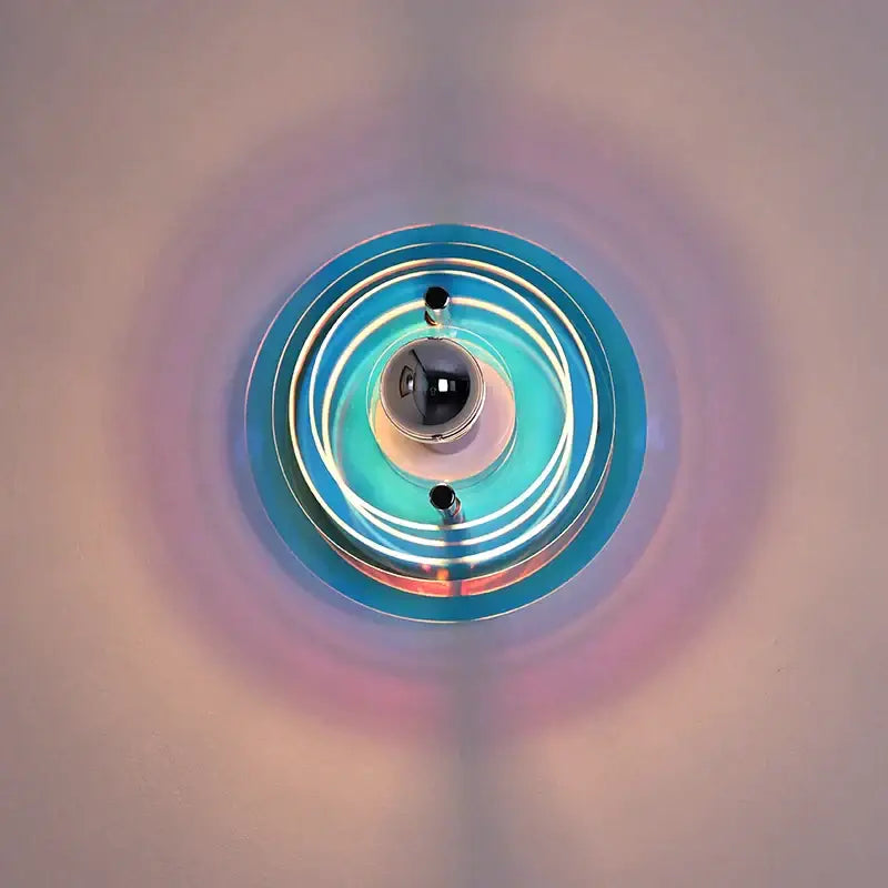 Bauhaus led wall lights red circular sconce for living room