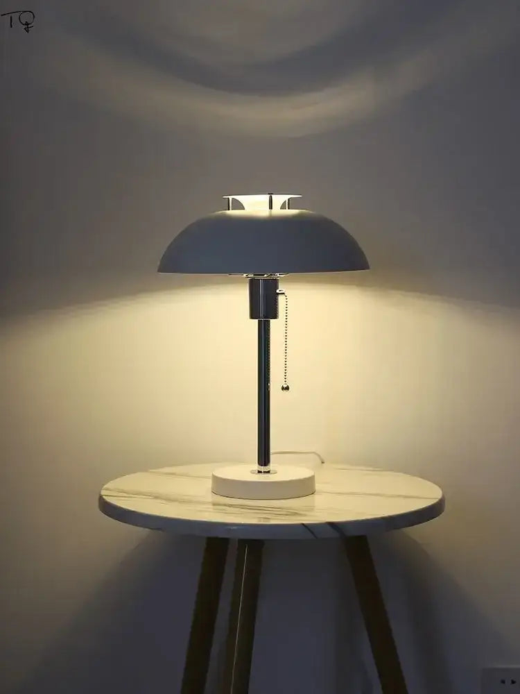Bauhaus red glossy ceramic led table lamp bedroom
