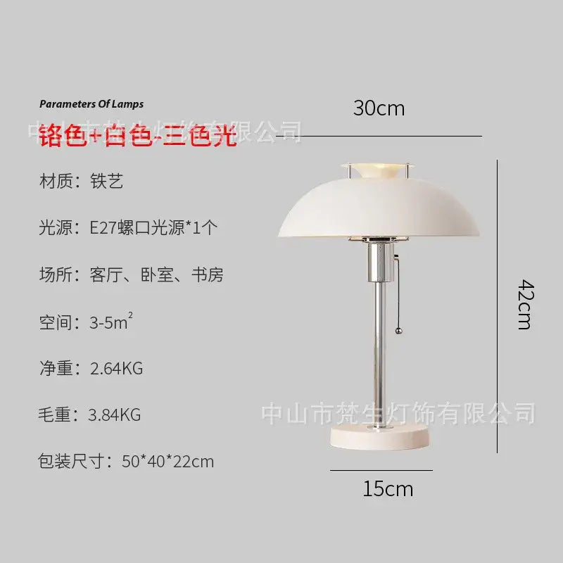 Bauhaus red glossy ceramic led table lamp bedroom