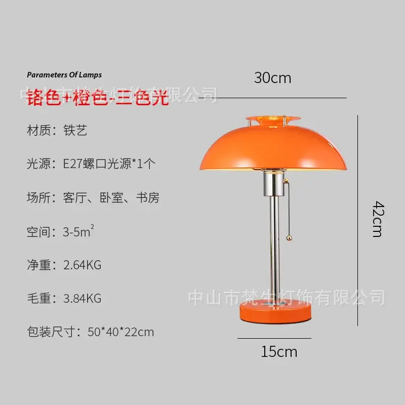 Bauhaus red glossy ceramic led table lamp bedroom