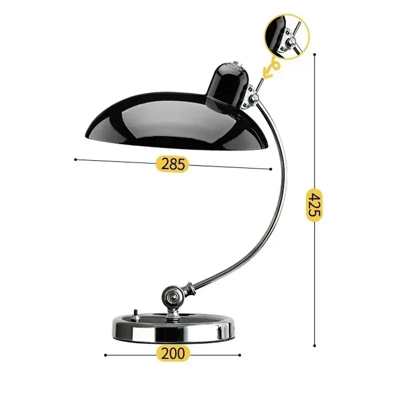 Bauhaus vintage desk lamp white and chrome office light bedroom
