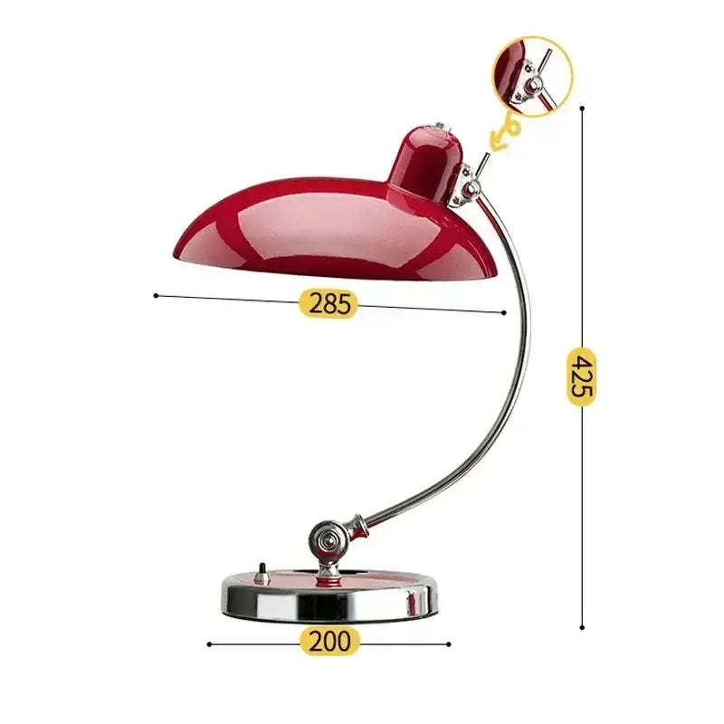 Bauhaus vintage desk lamp white and chrome office light bedroom