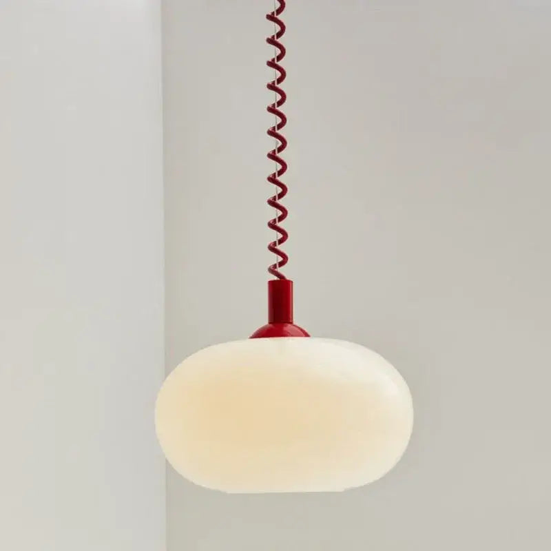 Bauhaus white & yellow glass pendant light for dining room