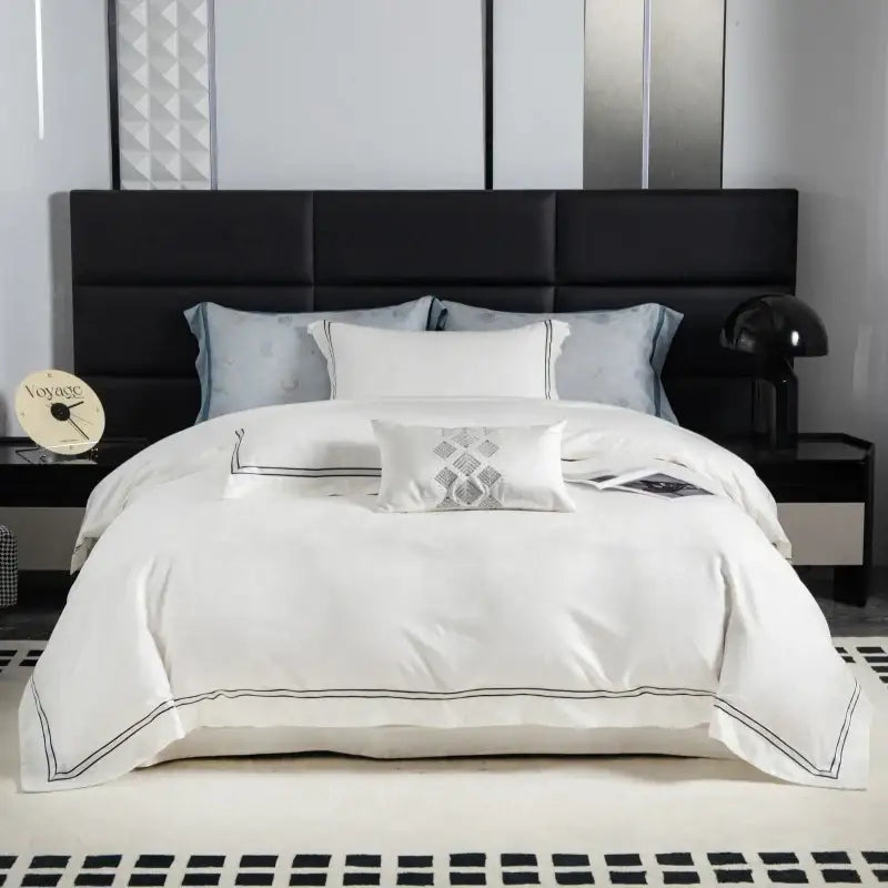Beige and gold butterfly lyocell cotton bedding set bedroom