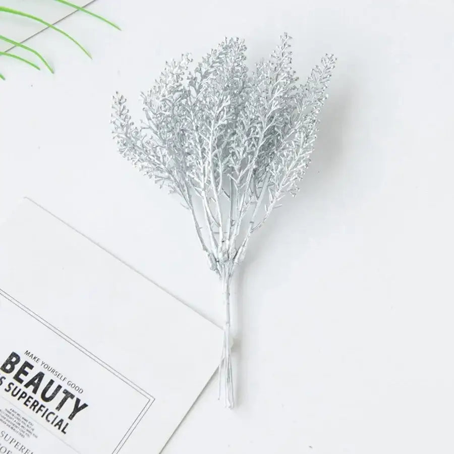 Beige artificial plants golden wheat ear stems for living room decor
