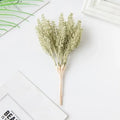 Beige artificial plants golden wheat ear stems for living room decor