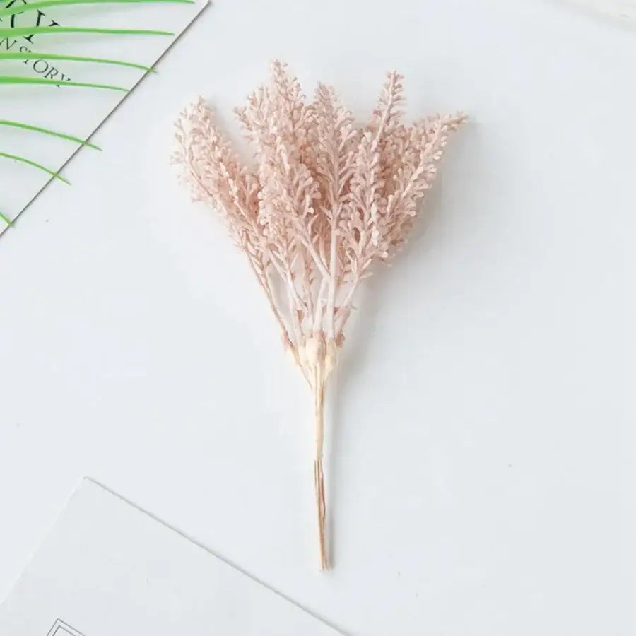 Beige artificial plants golden wheat ear stems for living room decor